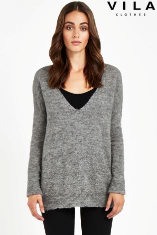 Vila V-Neck Knit Top